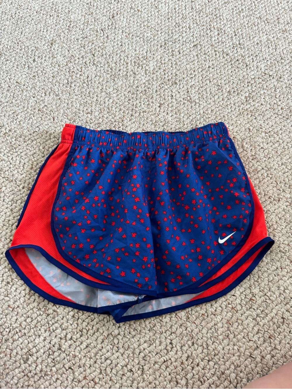 Nike Women’s Navy Shorts with Red Star Print